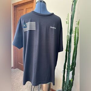Never Worn Reebok Men's  Tee with Flag Detail